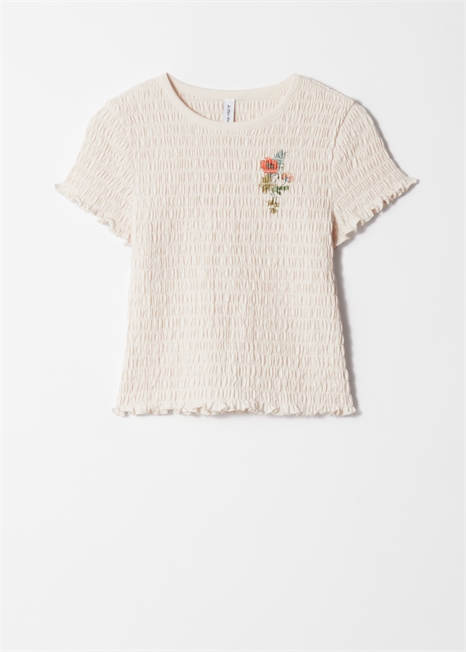 Футболка с надписью Smocked T-Shirt артикул 1273232001