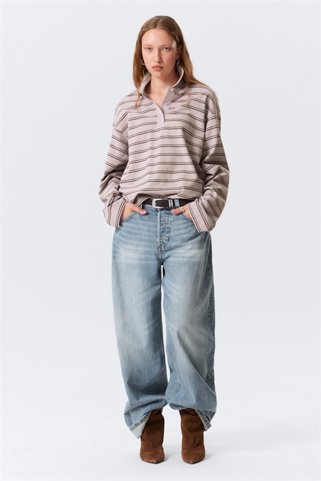 Хлопковый топ-поло с длинными рукавами артикул 1310049001