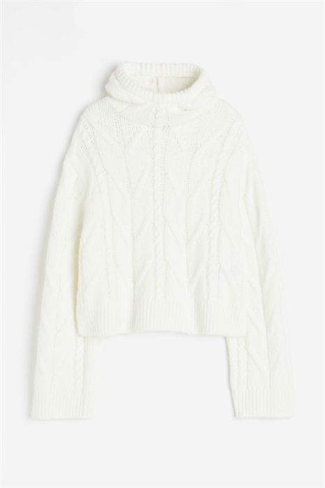 Толстовка-балаклава из кабельного трикотажа артикул 1199135001