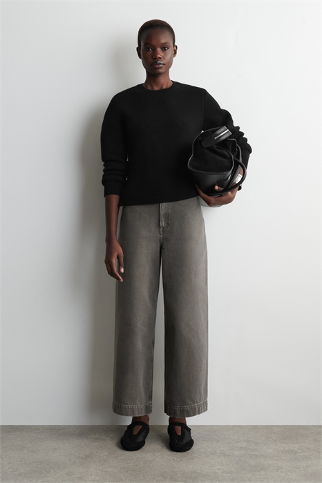 Джинсовые брюки с широкими штанинами артикул 1313780004