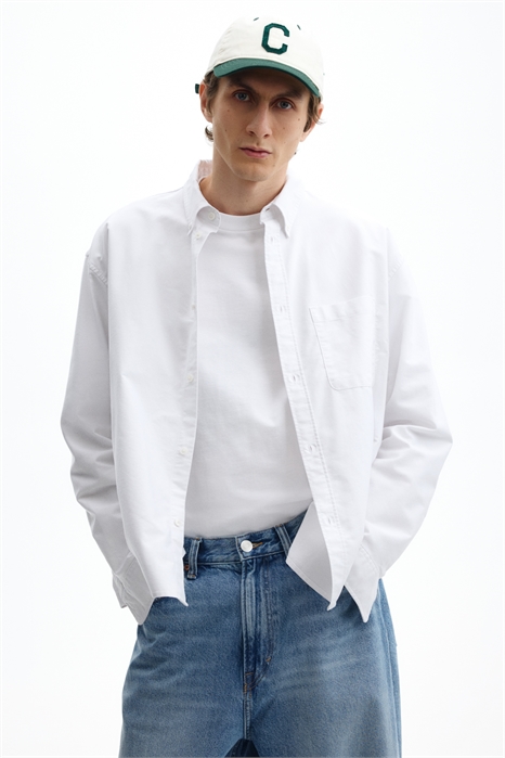 Рубашка оксфорд свободного кроя артикул 1310165007