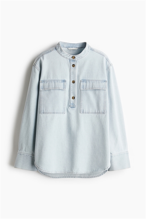 Джинсовая рубашка свободного кроя артикул 1277998001