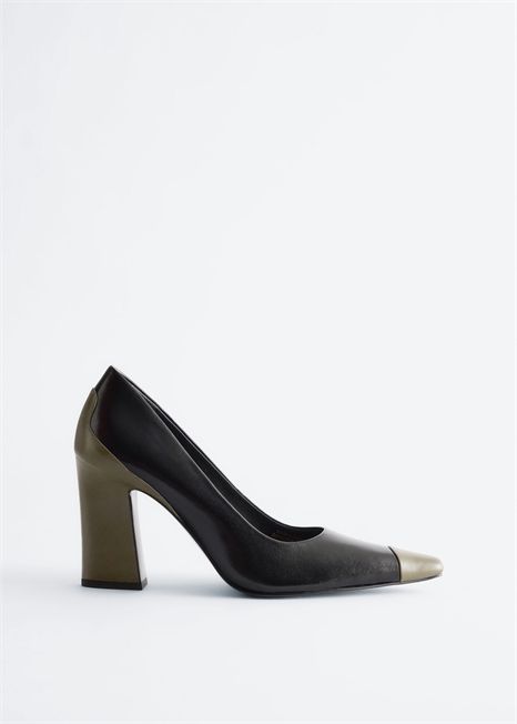 Кожаные туфли с цветовыми блоками артикул 1333414001