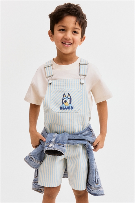 Шорты-дунгари с принтом-мотивом артикул 1277694001