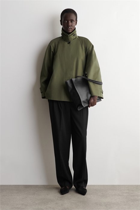 Куртка из хлопчатобумажной саржи А-силуэта артикул 1332090001