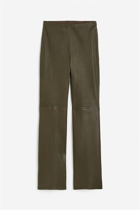 Кожаные брюки длиной до щиколотки артикул 0931970016