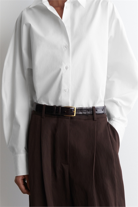 Ремень из кожи с эффектом крокодила артикул 1295675002