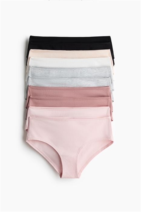 Хлопковые трусы-хипстеры в упаковке из 10 штук артикул 1285631006