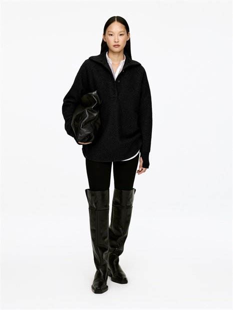 Джемпер из вареной шерсти и хлопка артикул 1300449001