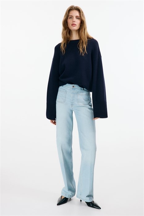 Широкие высокие джинсы артикул 1314869006