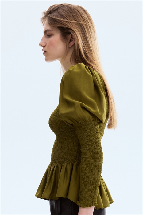 Блузка из вискозной смеси со сборками артикул 1321254001