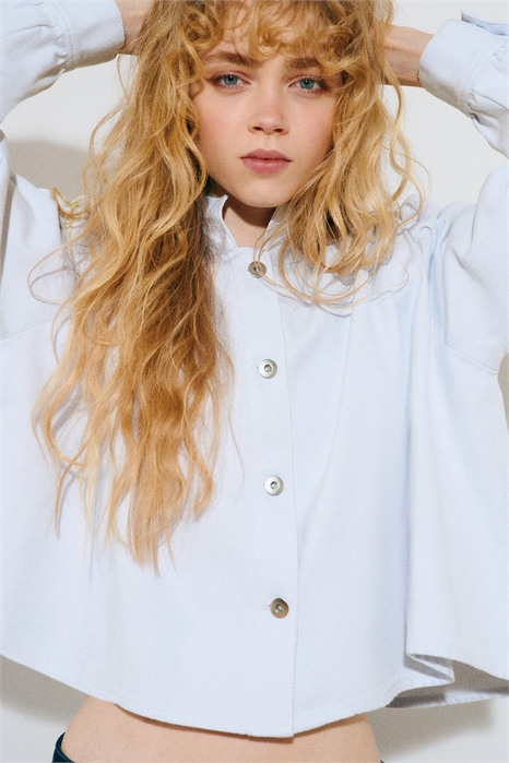 Рубашка из твила с плечевыми накладками артикул 1322740001