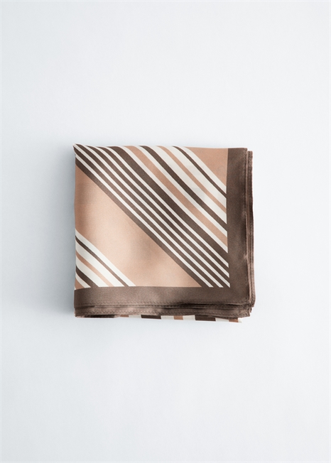 Шелковый шарф с графическим принтом артикул 1327177002