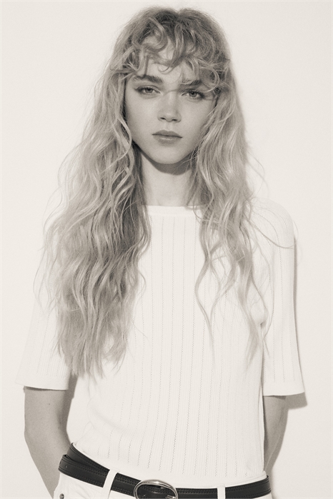 Футболка с ребристым трикотажем артикул 1329322001