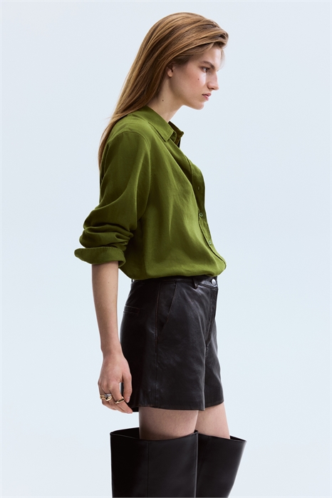 Рубашка из смешанного льна артикул 1329420001