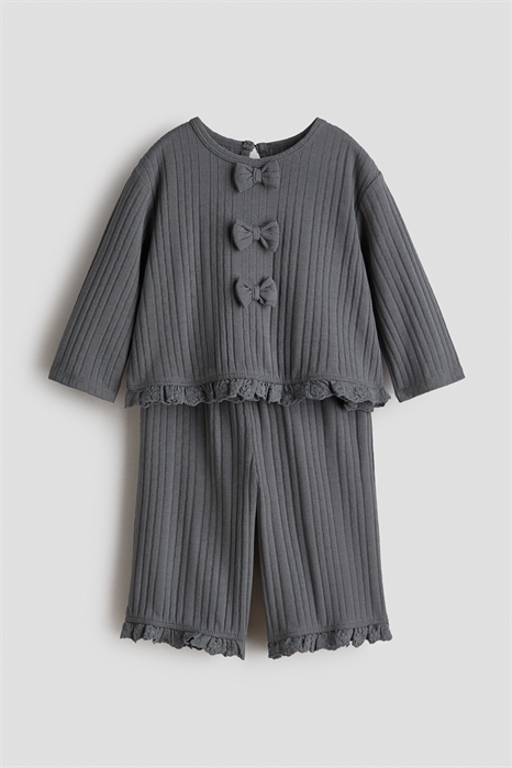 2-предметный комплект с вязаным бантом артикул 1334551001