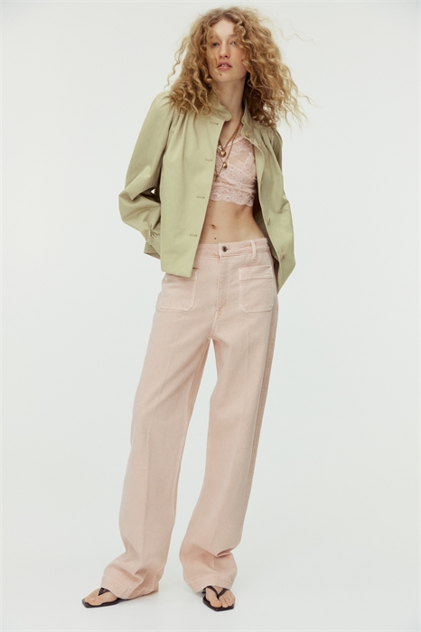 Широкие высокие джинсы артикул 1314869011