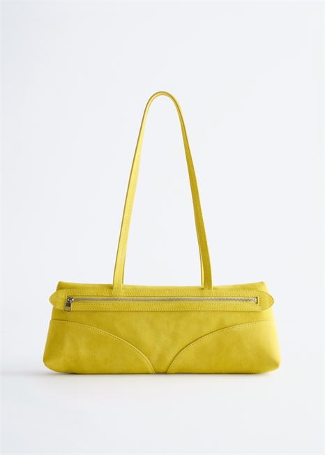 Тонкая кожаная сумка через плечо артикул 1326585003