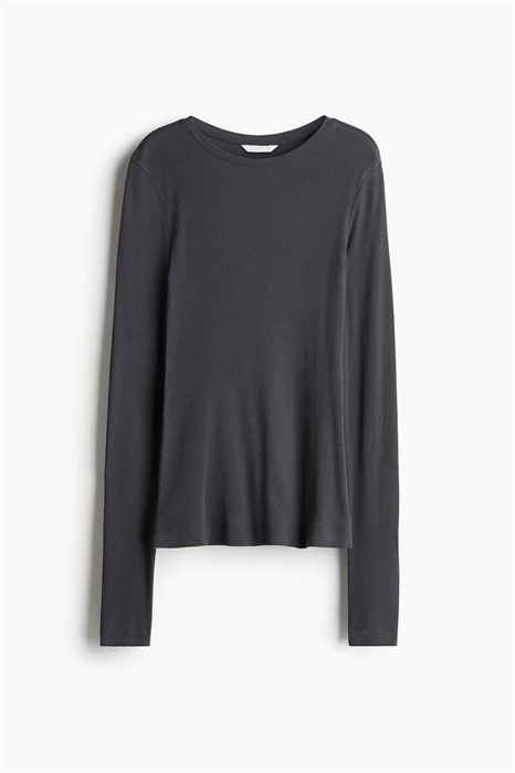 Топ из ребристого хлопка артикул 1266889002