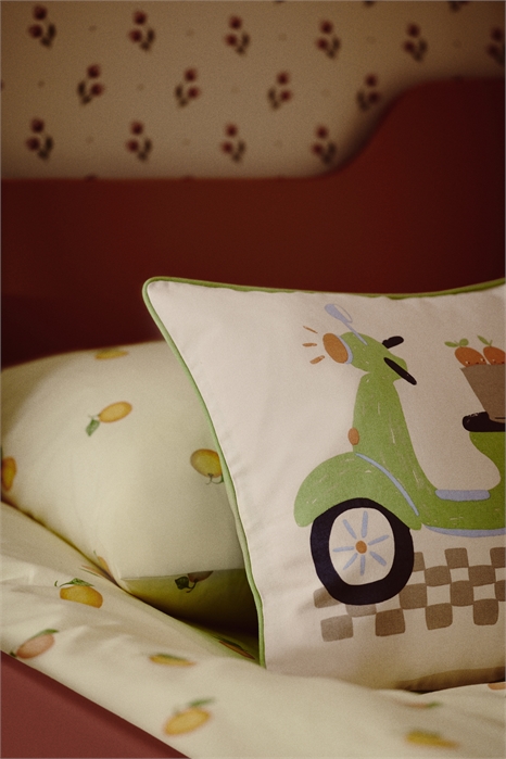 Чехол для подушки из хлопкового холста с принтом артикул 1304990003