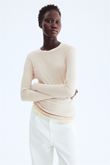 Топ из хлопкового джерси пима артикул 1263426004