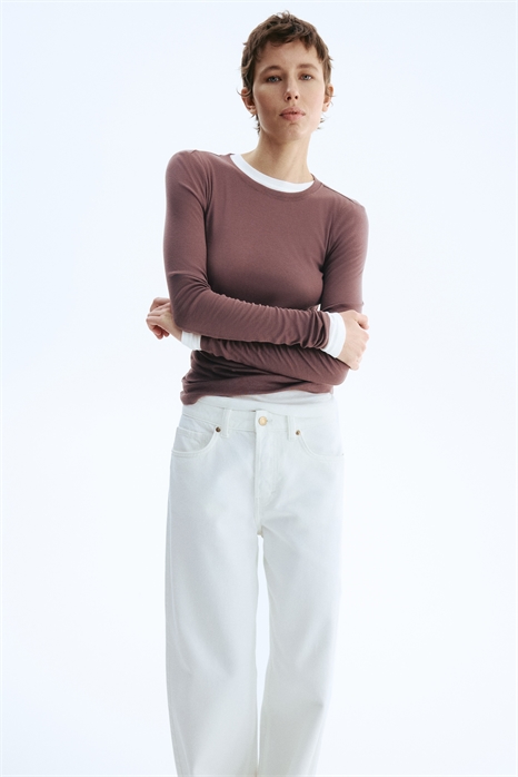 Топ из хлопкового джерси пима артикул 1263426017