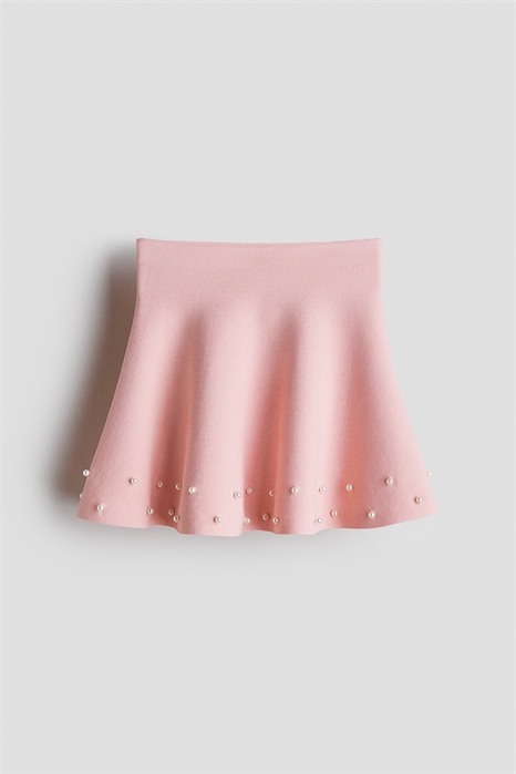 Юбка из тонкого трикотажа с бисерными деталями артикул 1313279001