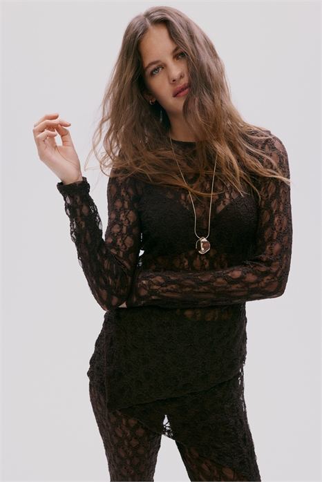 Асимметричный топ с кружевным эффектом артикул 1320263001