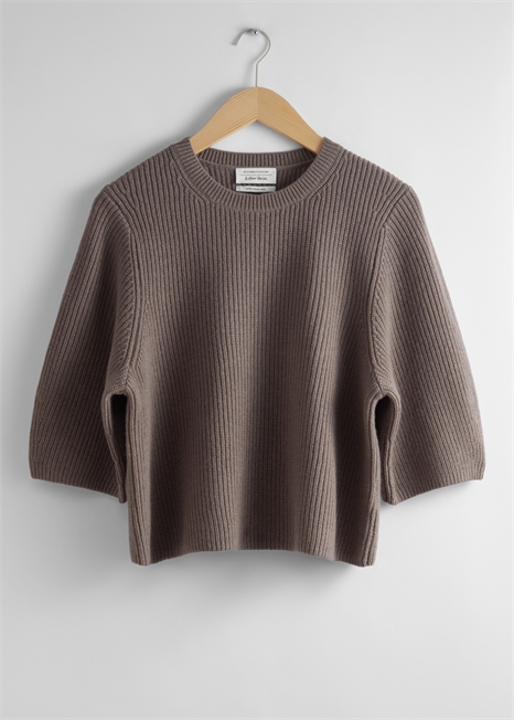 Ребристый топ из мериноса артикул 1202150002