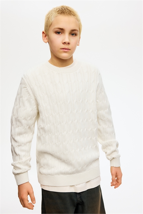 Джемпер из хлопка с узором артикул 1286334001