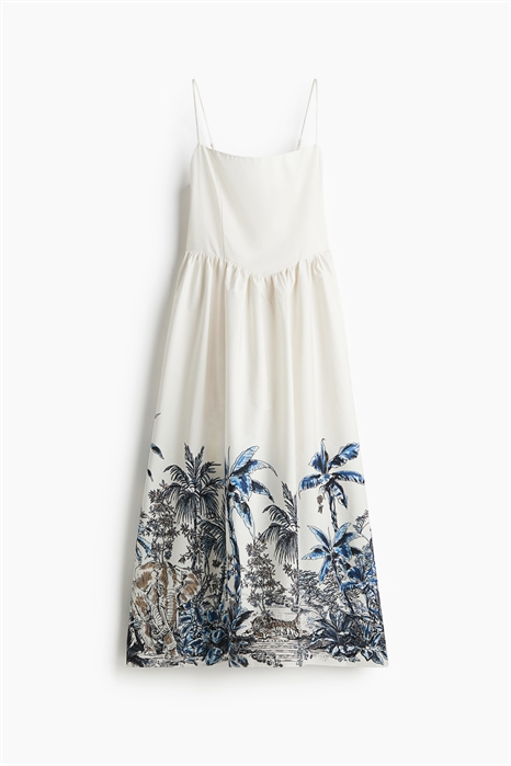 Хлопковое платье на бретельках артикул 1268173002