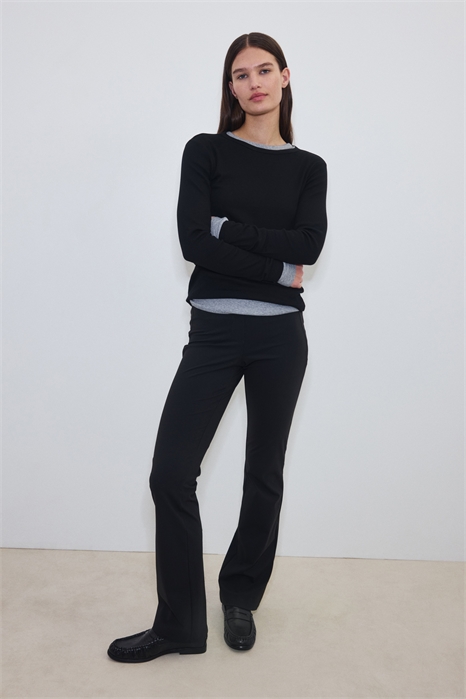 Расклешенные брюки из четырехстороннего стретча артикул 1303481001