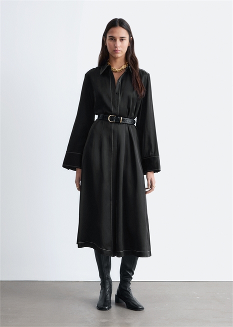 Платье-рубашка миди артикул 1323172003