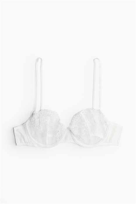 Бюстгальтер без подкладки из сетки с рисунком бродери-англиз артикул 1235369001