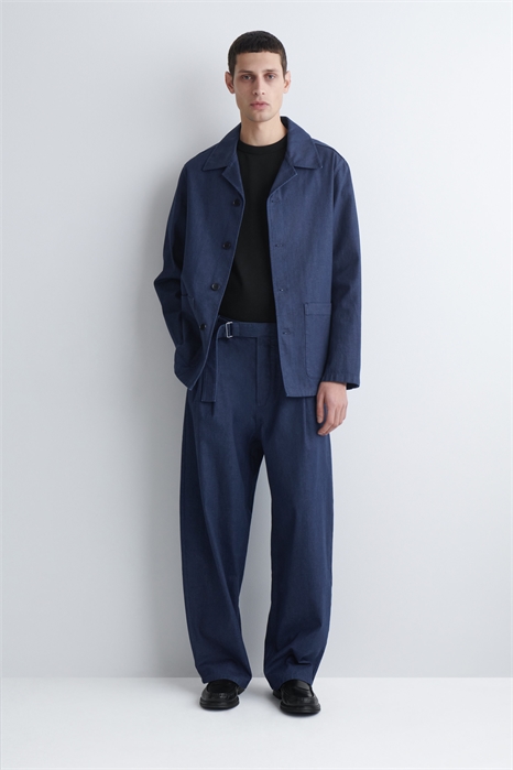 Джинсовые брюки свободного кроя с поясом и расклешенными штанинами артикул 1331790001