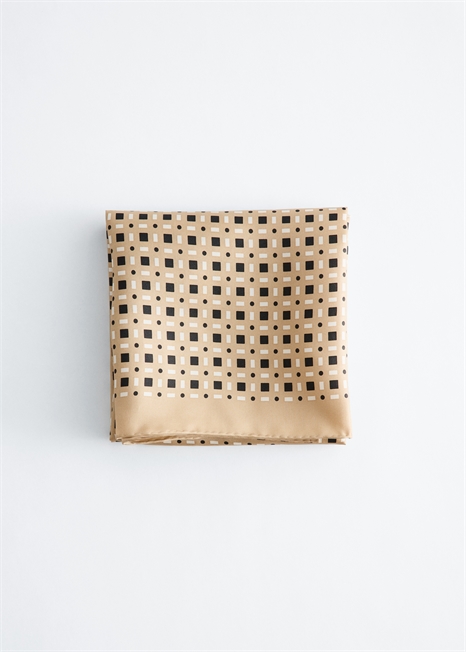 Шелковый шарф с геометрическим принтом артикул 1331834001