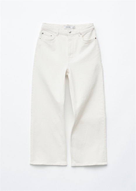 Широкие джинсы укороченные артикул 1259942011