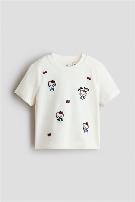 Футболка из хлопка с принтом артикул 1271597046