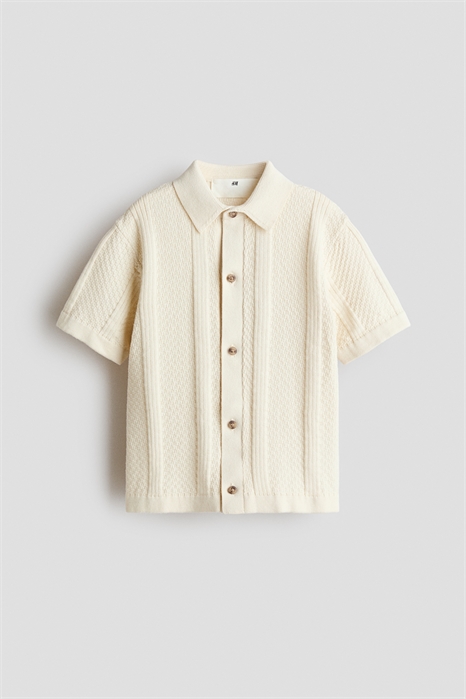 Рубашка из фактурного трикотажа артикул 1289879006