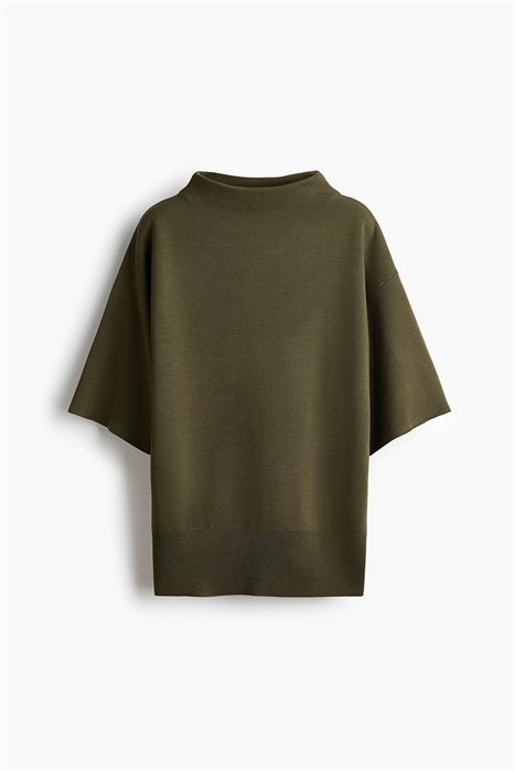 Вязаный топ с высоким воротником артикул 1344969002