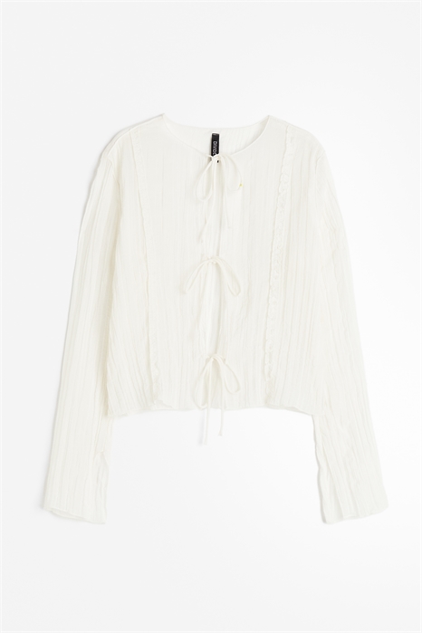 Прозрачный топ с завязками спереди артикул 1174894003