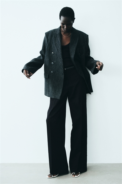 Широкие брюки с заутюженными стрелками артикул 1324742004