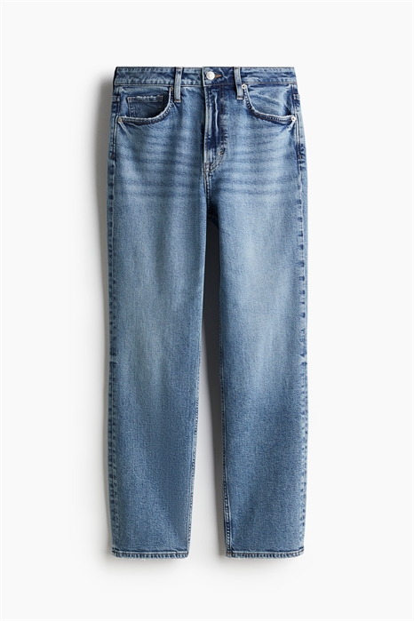 Зауженные прямые джинсы с высокой лодыжкой артикул 1222676004