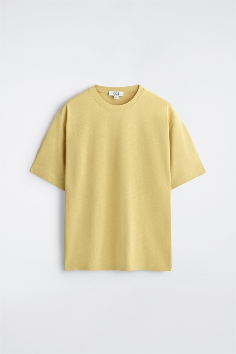 Свободная футболка из хлопка и льна артикул 1324725002