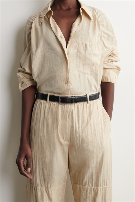 Кожаный ремень с прострочкой артикул 1333445001