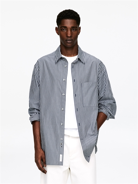 Рубашка оверсайз из поплина артикул 1318349001