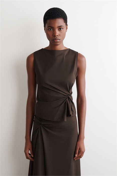 Топ из джерси с закрученными деталями артикул 1340575001