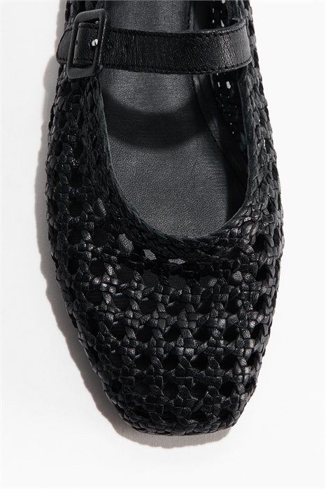 Кожаные балетки Mary Jane артикул 1265944004