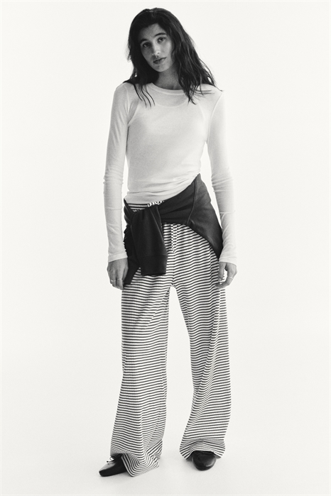 Ребристые брюки на завязках артикул 1296717005