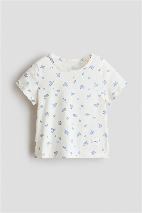 Хлопковый топ с принтом артикул 1318069005